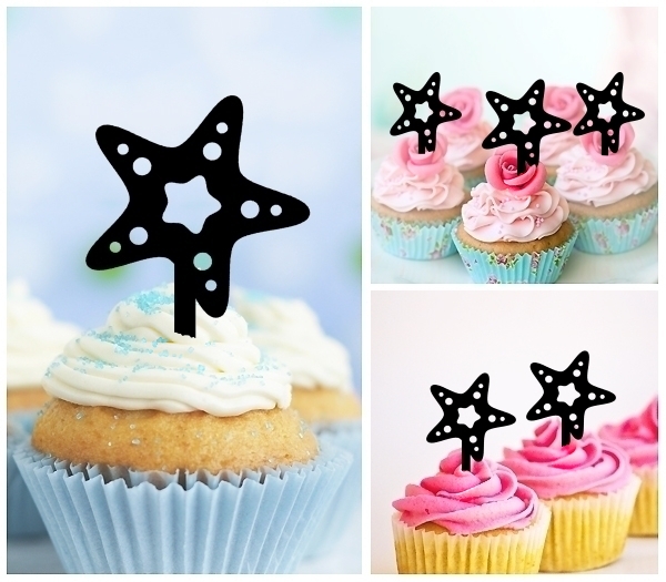 Laser Cut Starfish on the Beach cupcake topper