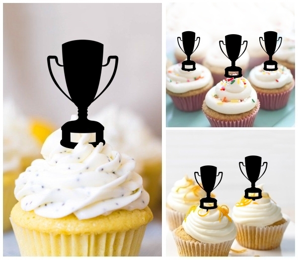 Laser Cut Trophy Champion cupcake topper