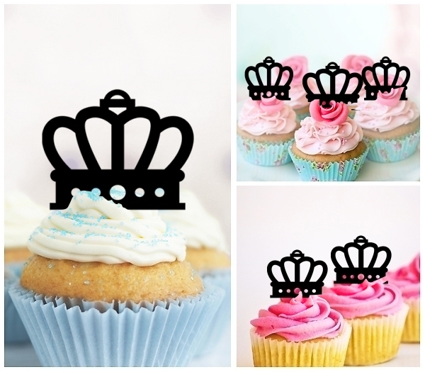 Laser Cut Crown cupcake topper