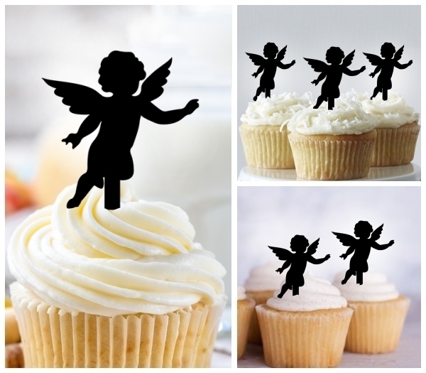 Laser Cut Cupid Angel of Love Valentine cupcake topper