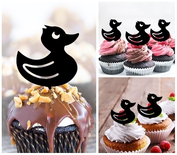 Laser Cut Duck cupcake topper