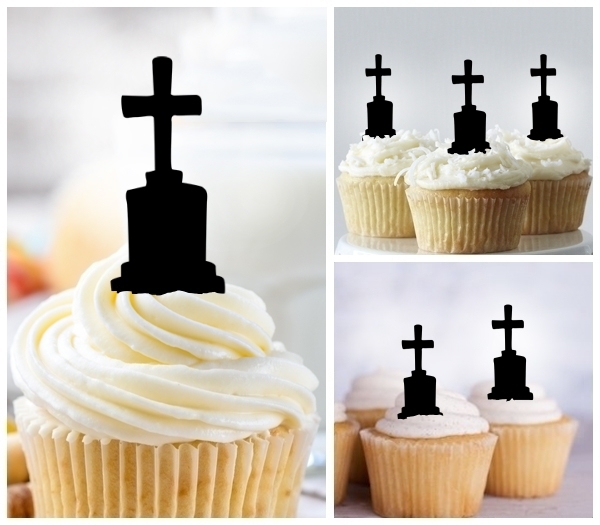 Laser Cut Grave cupcake topper