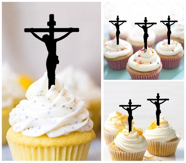 Laser Cut Jesus cupcake topper