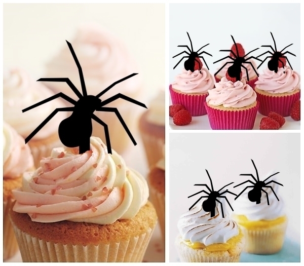 Laser Cut Spider Halloween cupcake topper