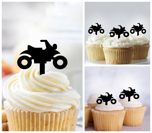 Laser Cut ATV Motorcycle cupcake topper