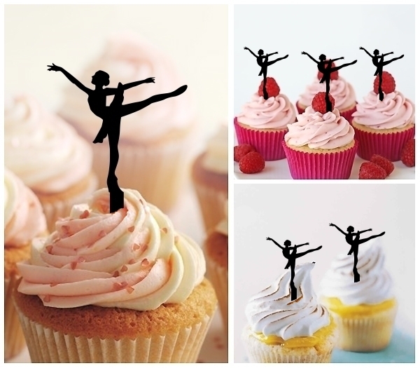 Laser Cut Ballet cupcake topper