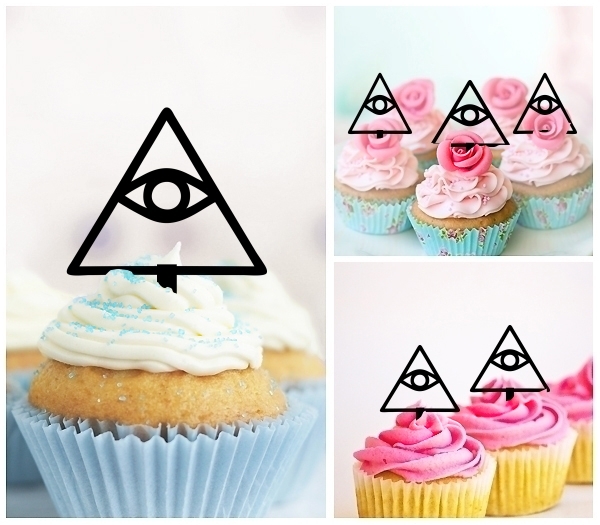 Laser Cut Cao Dai Eye of Providence cupcake topper