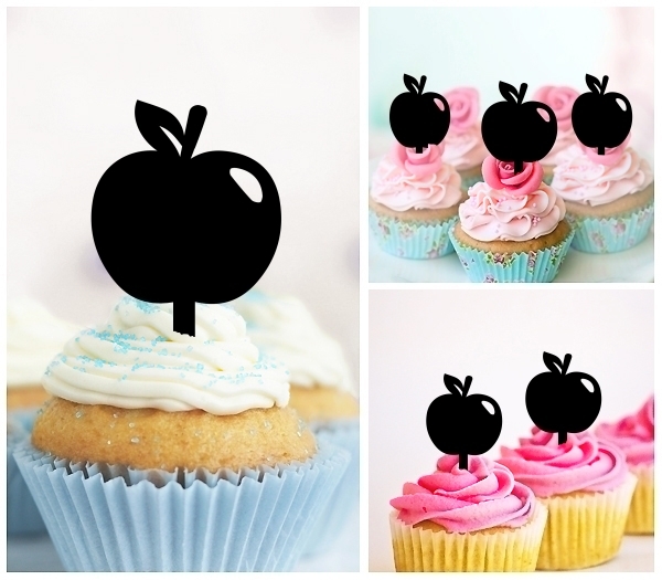 Laser Cut Cartoon Apple cupcake topper