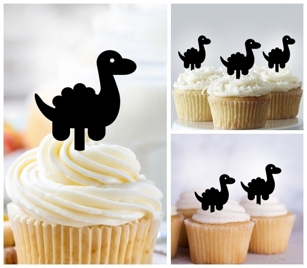 Laser Cut Cartoon Dinosaur cupcake topper