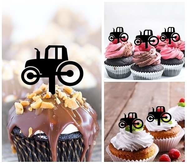 Laser Cut Farm Tractor cupcake topper