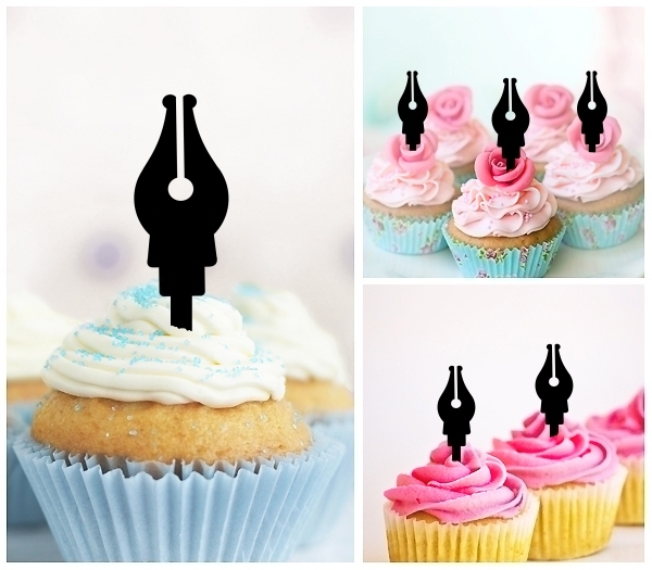 Laser Cut Fountain Pen cupcake topper