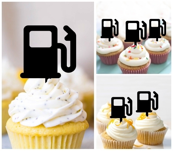 Laser Cut Gas Station cupcake topper