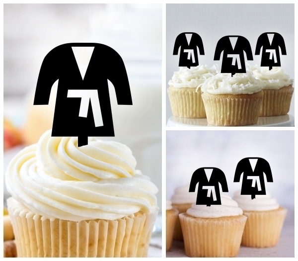 Laser Cut Karate Belt cupcake topper