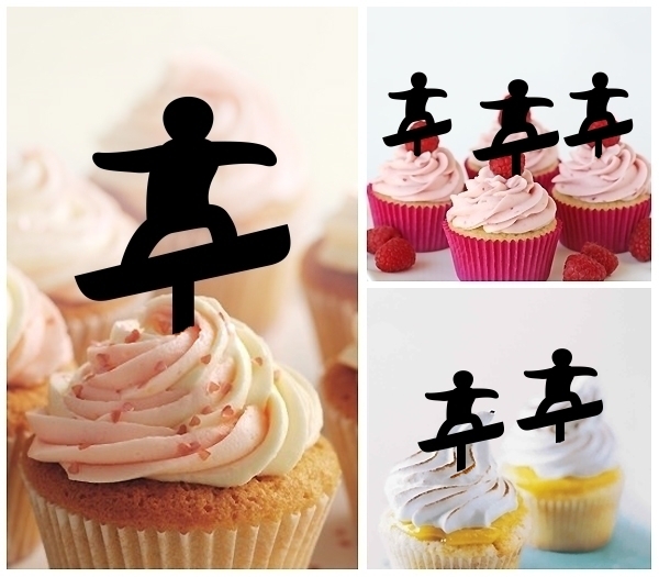 Laser Cut Snowboard Snowboarding cupcake topper