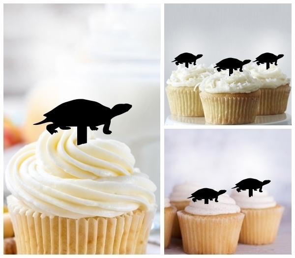 Laser Cut Turtle cupcake topper