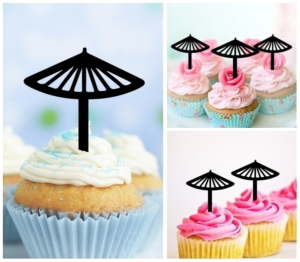 Laser Cut Japan Umbrella cupcake topper