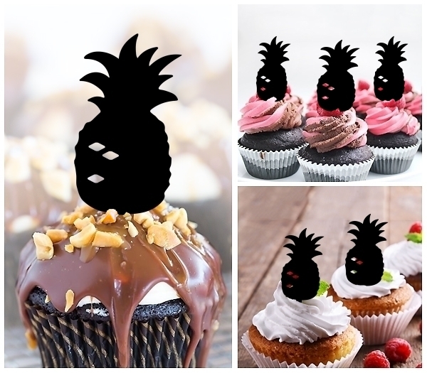 Laser Cut Pineapple cupcake topper