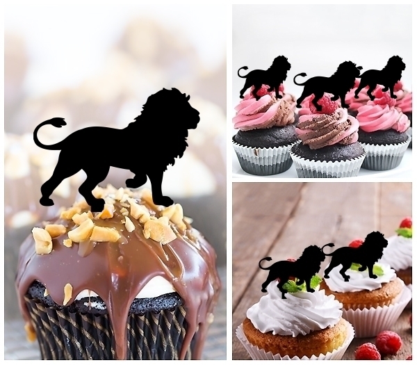 Laser Cut Walking Lion cupcake topper