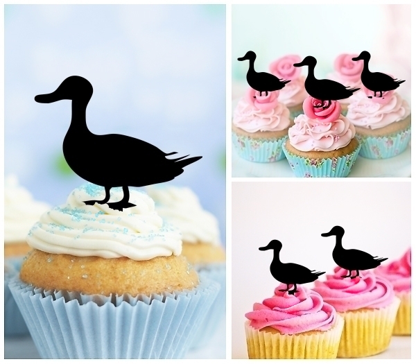 Laser Cut Black Duck cupcake topper