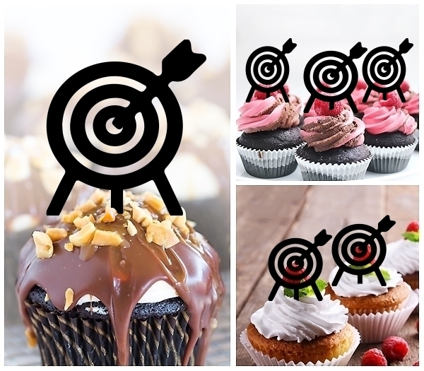 Laser Cut Arrow Shoot Target cupcake topper