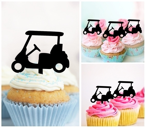 Laser Cut Golf cart cupcake topper