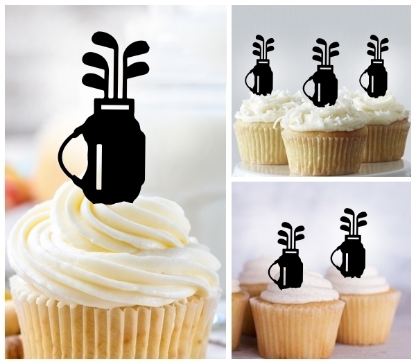 Laser Cut Golf Club Bag cupcake topper