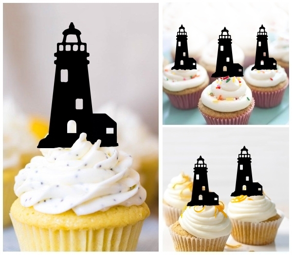 Laser Cut Lighthouse cupcake topper