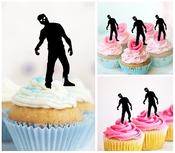 Laser Cut Zombie cupcake topper