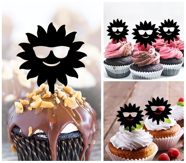 Acrylic Toppers Smiling Sun Design