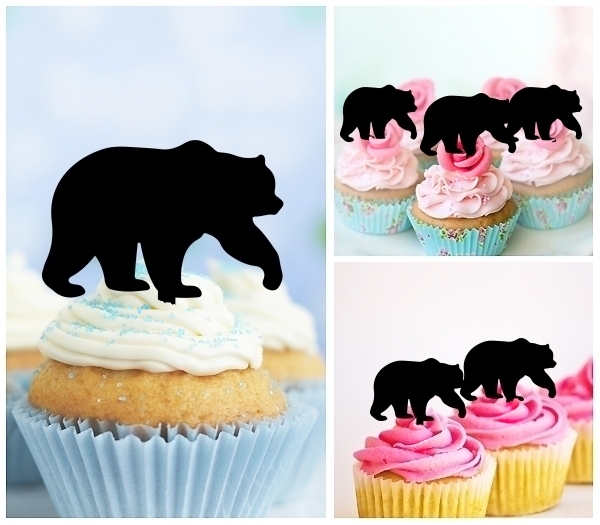 Acrylic Toppers Grizzly Bear Design