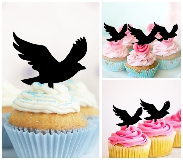 Laser Cut Flying Bird cupcake topper