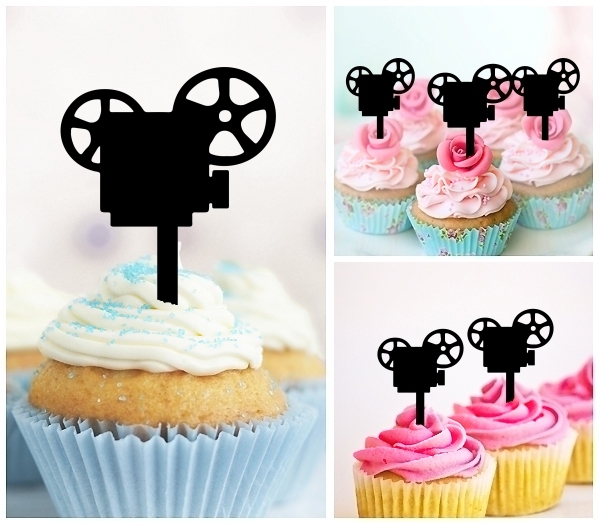 Laser Cut Movie Projector cupcake topper