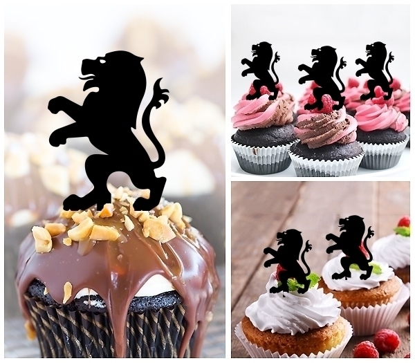 Laser Cut Rampant Lion cupcake topper