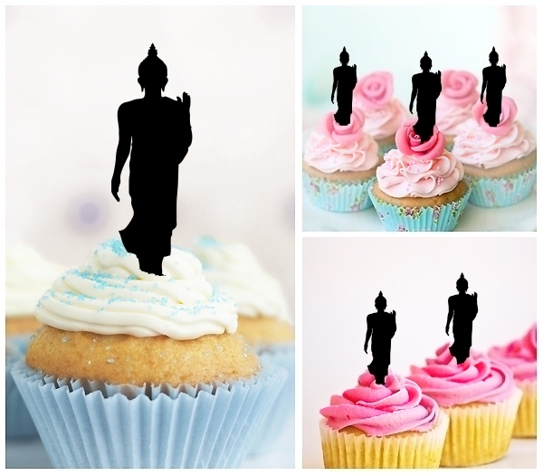 Laser Cut Standing Buddha cupcake topper