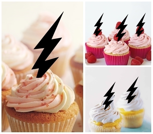 Laser Cut Thunder Flash cupcake topper