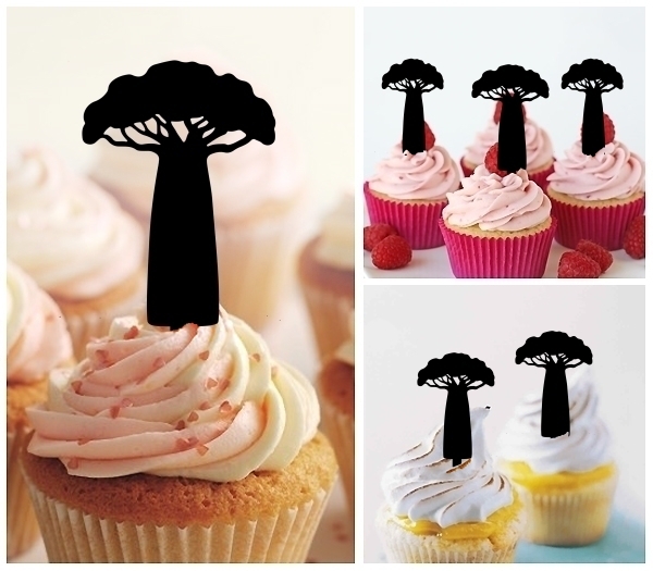 Laser Cut Jungle Baobab Tree cupcake topper