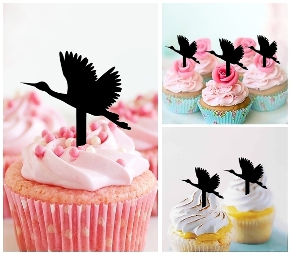 Laser Cut Flying Bird cupcake topper