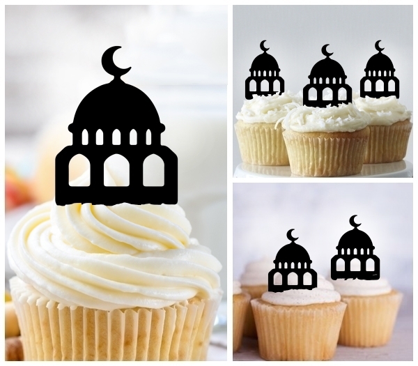 Laser Cut Masjid Building cupcake topper