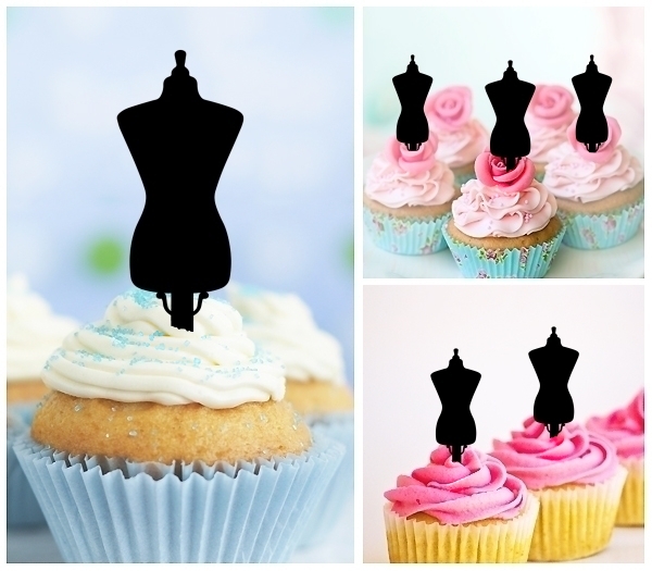 Laser Cut Dress Form cupcake topper