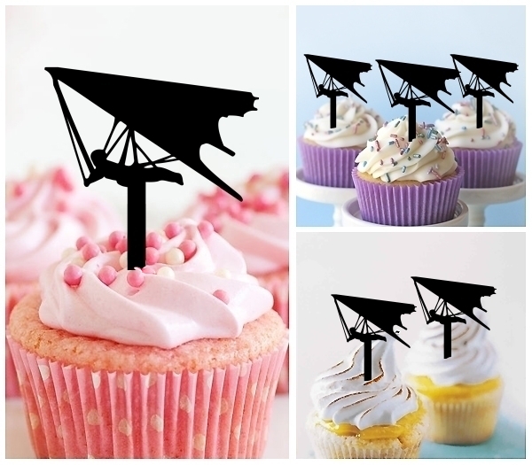 Laser Cut Hang Glider cupcake topper