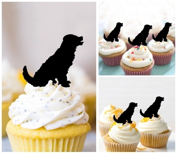 Laser Cut Curious Cockapoo Dog cupcake topper