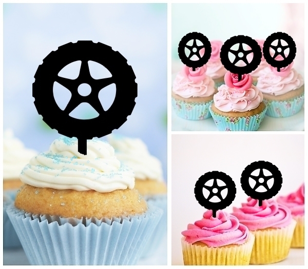 Laser Cut Truck Wheel cupcake topper