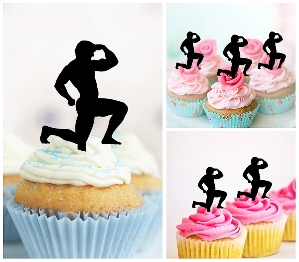 Laser Cut Fitness Sportsman cupcake topper