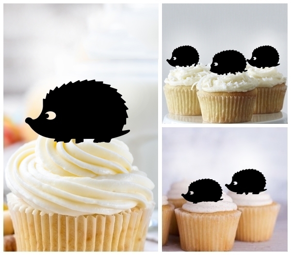 Laser Cut Hedgehog cupcake topper