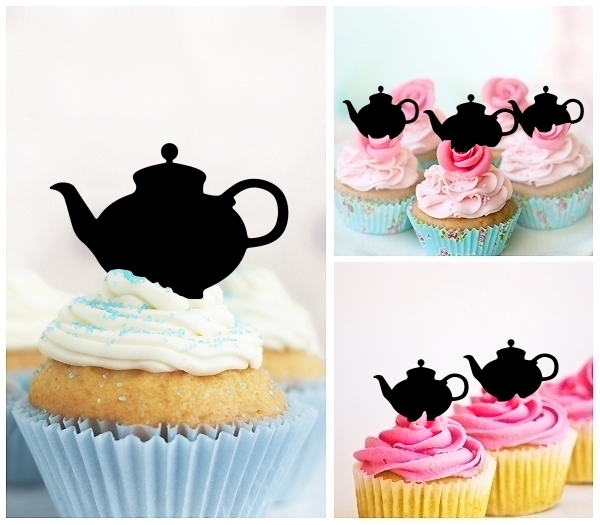 Laser Cut Teapot cupcake topper