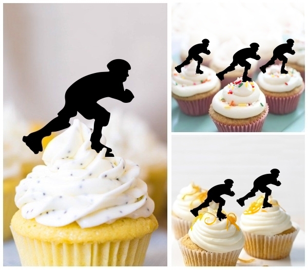 Laser Cut Male Skating cupcake topper