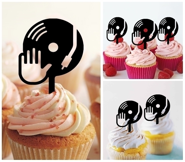 Laser Cut DJ Mix Record Player cupcake topper