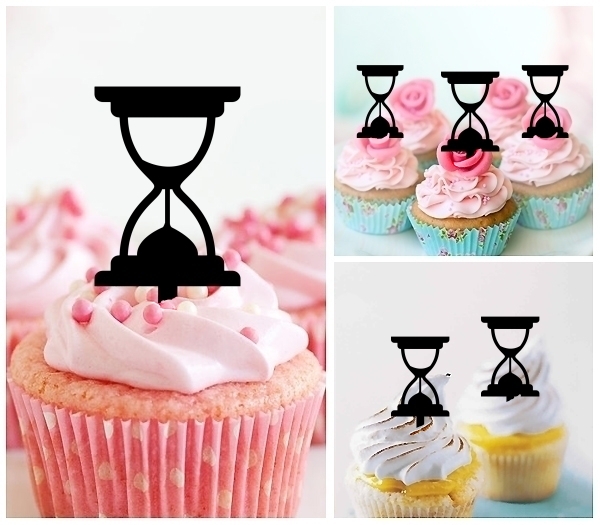 Laser Cut Sand Clock Timer cupcake topper