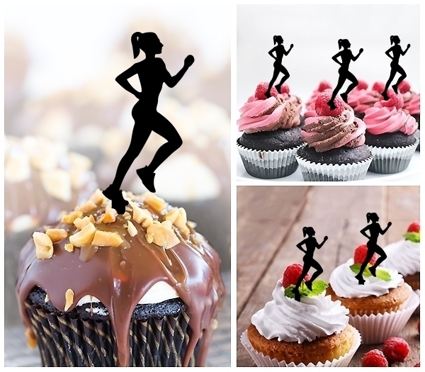 Acrylic Toppers Running Female Jogging Girl Design