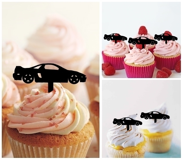 Laser Cut Racing Car cupcake topper